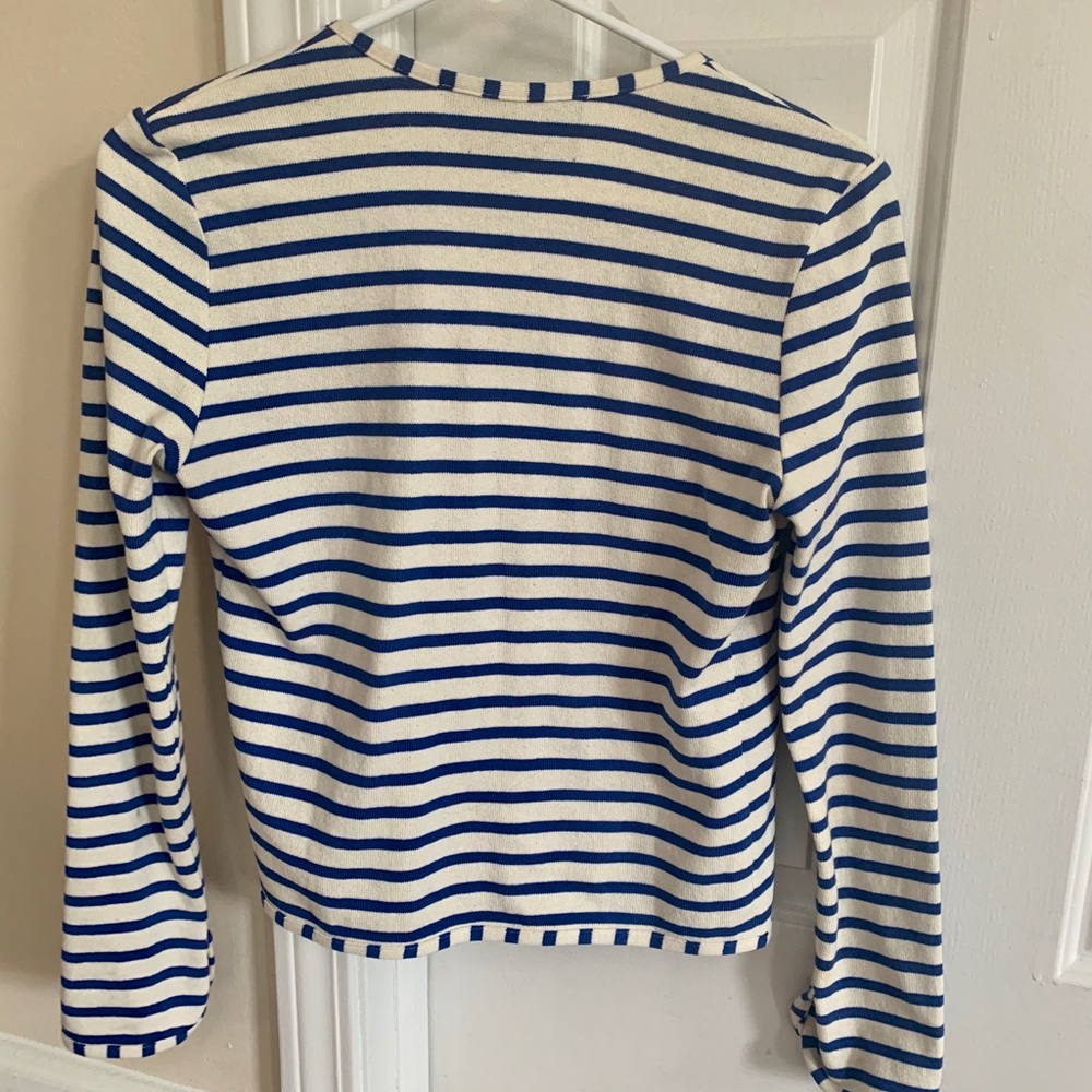Rory Becca Blue Striped Cotton Jacket XS - Picture 2 of 2